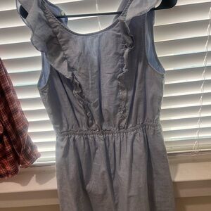 Madewell Light Blue Ruffle Dress